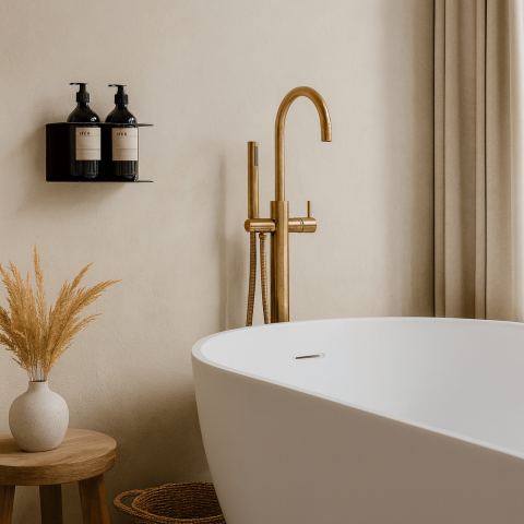 Accesorii Baie - Newport - suport din aluminiu pentru baie, practic și elegant
