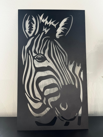 Wall Decorations - Decorative steel cut-out wall panel - zebra design