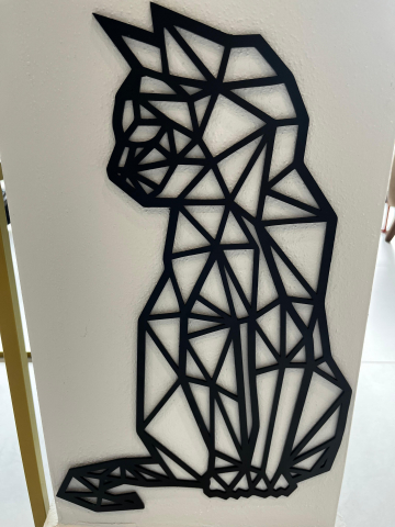Wall Decorations - Steel decorative panel with cat silhouette