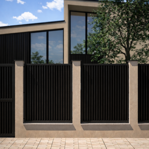 Gard Metalic - Panouri Gard Tip Jaluzea Verticale 2 mm grosime oțel