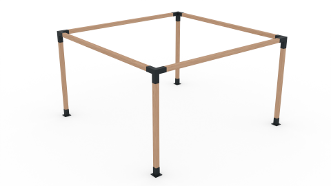 Metal Connectors for Pergolas - Pergola Kit 490 – Metal Connectors for Pergola Without Roof | 100x100mm Steel