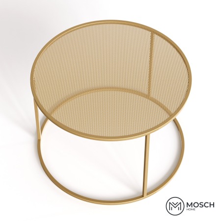 Masă de cafea rotundă cu blat din plasă metalică 12865.1|700x700x480 mm [2]