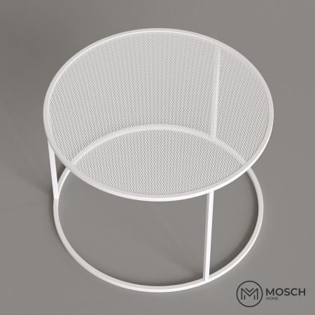 Masă de cafea rotundă cu blat din plasă metalică 12865.1|700x700x480 mm [3]
