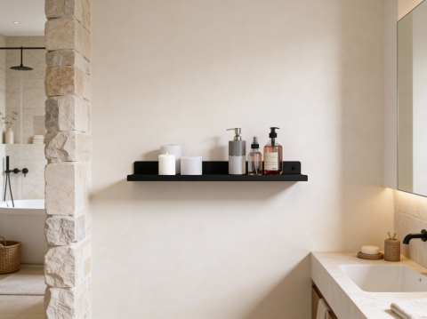 Baie - Stockholm - Polita aluminiu 80 cm pentru baie cu design elegant