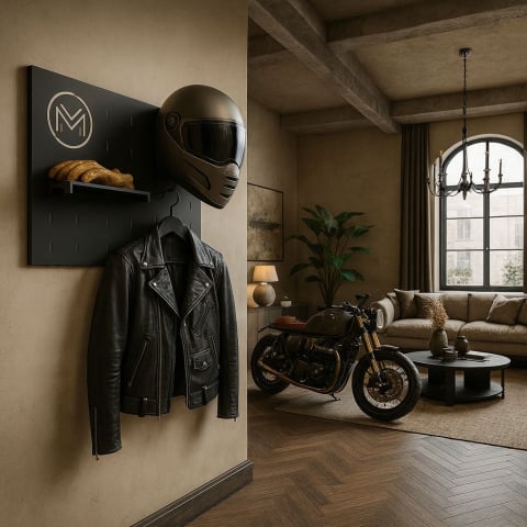 Suport din aluminiu pentru geaca si casca pentru motociclete [1]