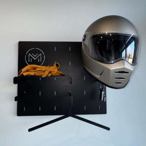 Suport din aluminiu pentru geaca si casca pentru motociclete [4]