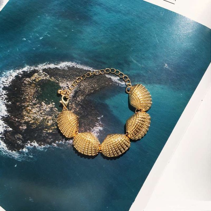 Bratara scoici aurii supradimensionate [3]