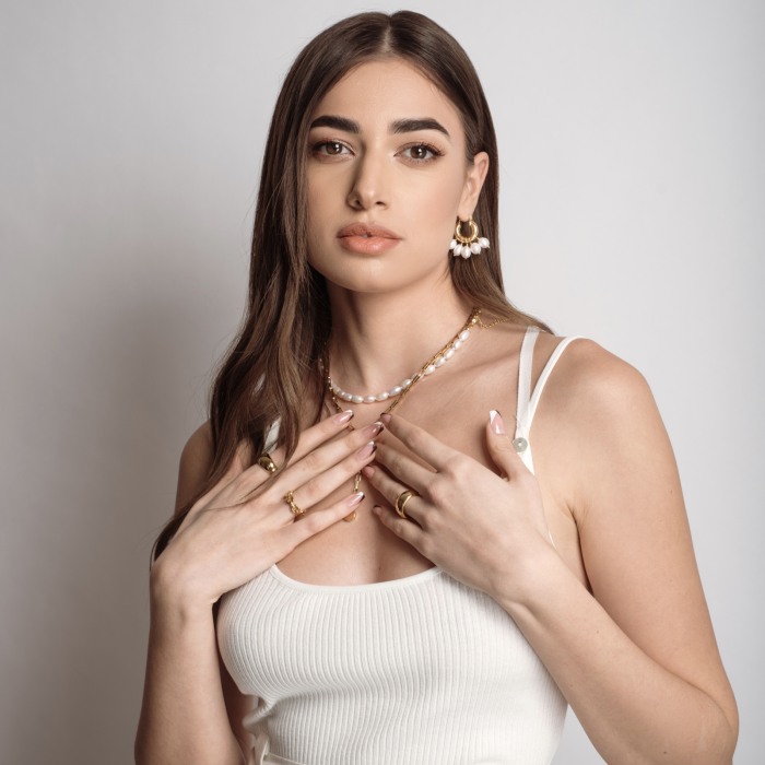 Cercei creole perle Anissa [2]