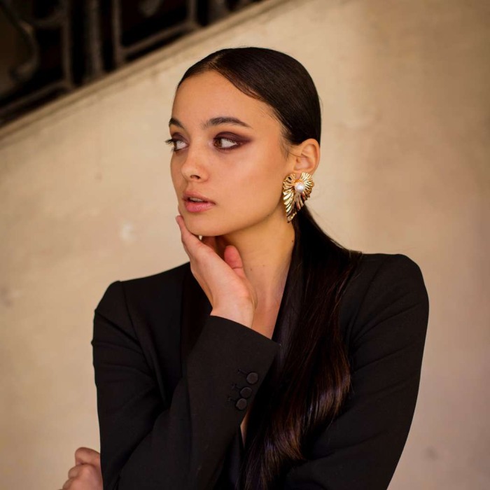 Cercei frunza Kalla [2]