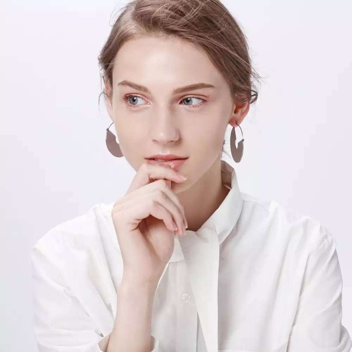 Cercei rotunzi argintiu [4]