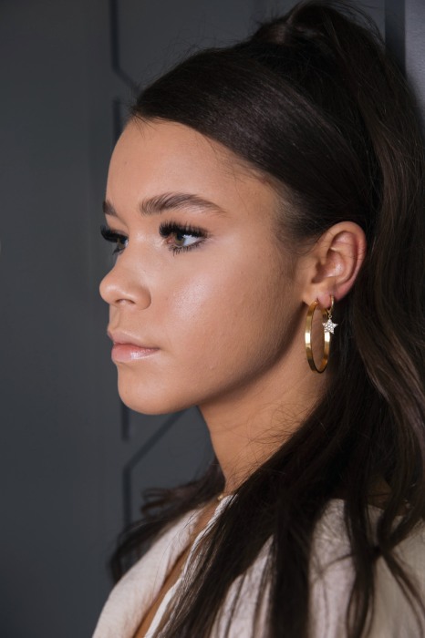 Cercei rotunzi aurii Sanja [2]