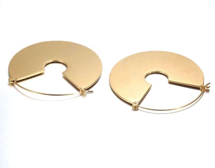 Cercei rotunzi auriu Camille [3]