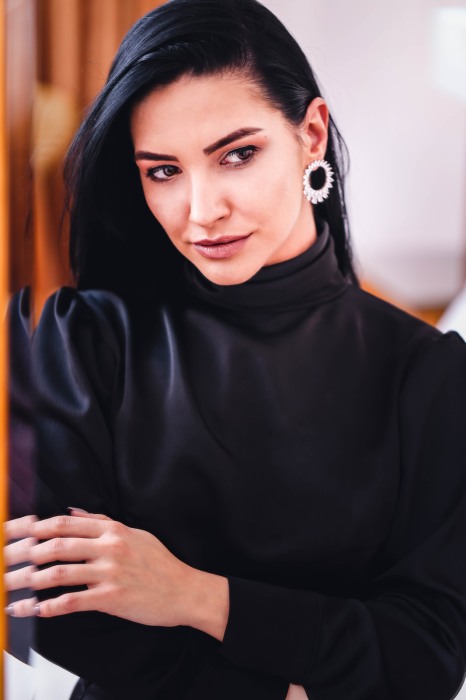 Cercei rotunzi stralucitori Melody [3]