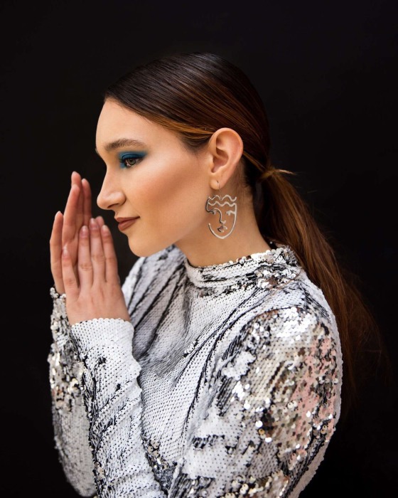 Cercei statement masca Chloe S [2]