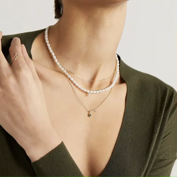 Colier perle initiala Vektra [3]