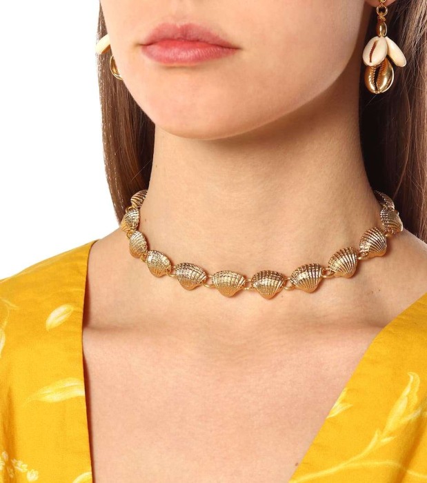 Colier scoici aurii supradimensionate [3]