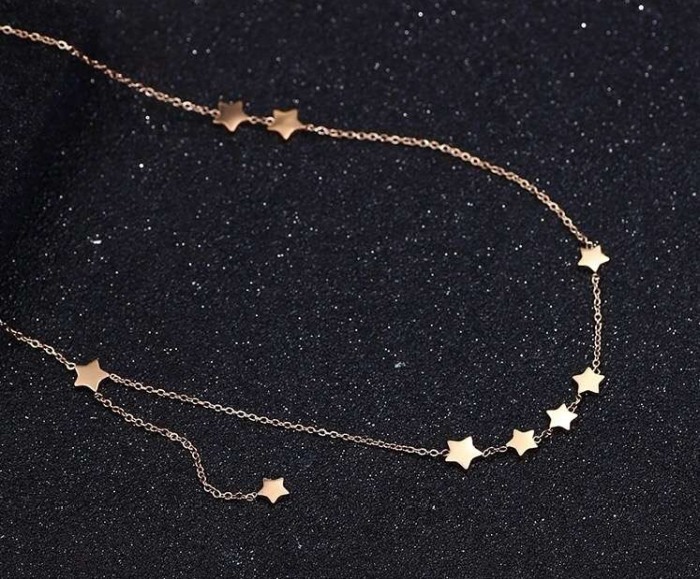 Colier stelute roz gold Star [3]