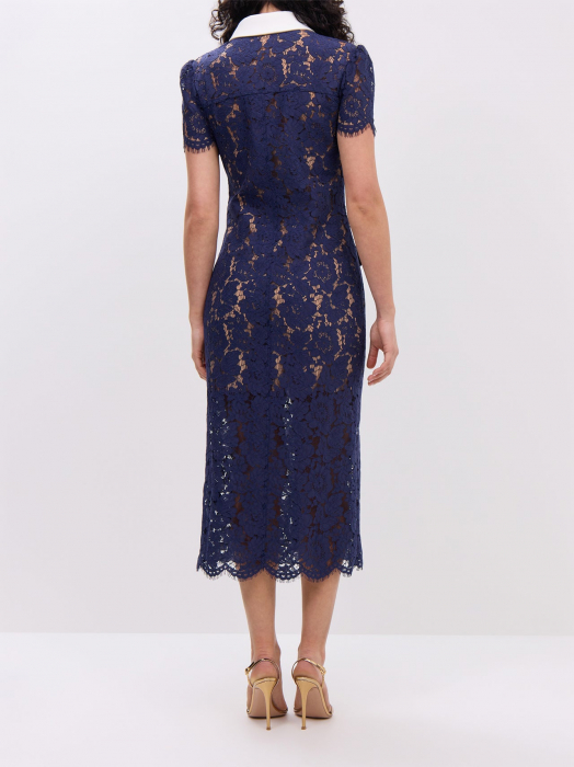 rochie midi din dantela navy [5]