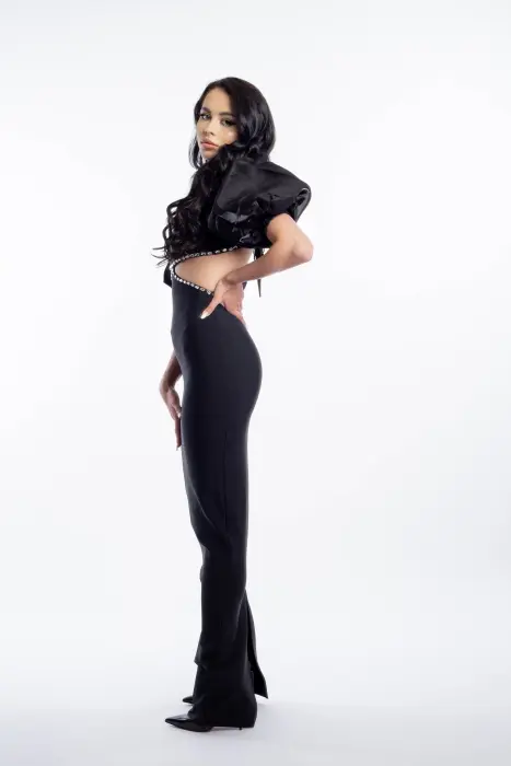 Rochie neagra cristale Kimberly [2]