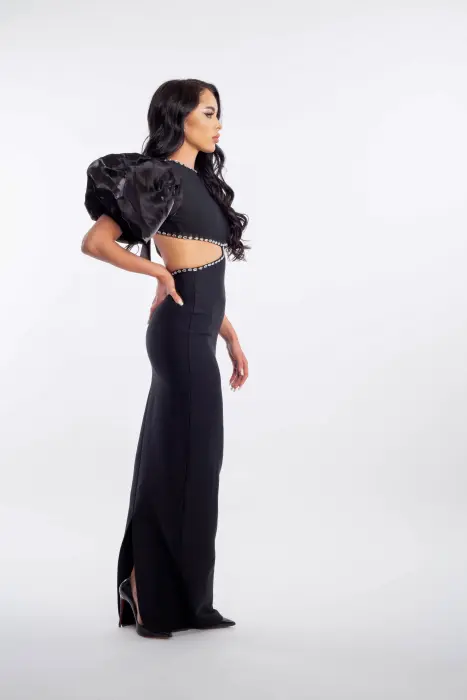 Rochie neagra cristale Kimberly [4]