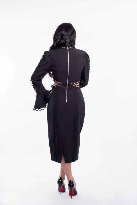 Rochie neagra decupaje Serra [2]