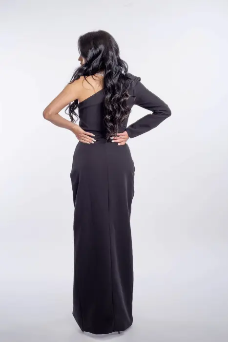 Rochie neagra lunga Cantrell [3]
