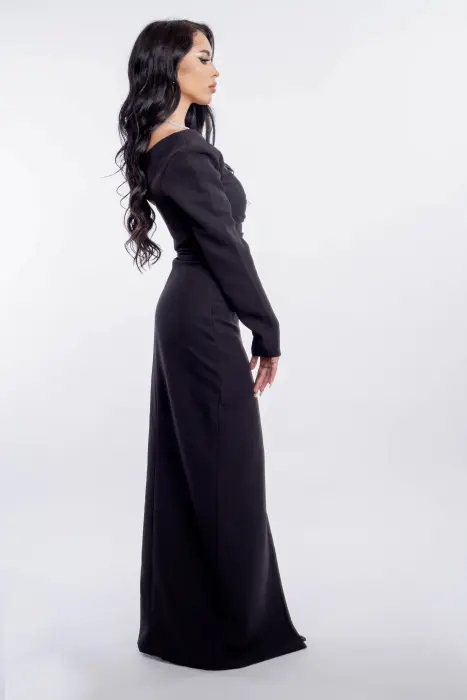 Rochie neagra lunga Cantrell [2]