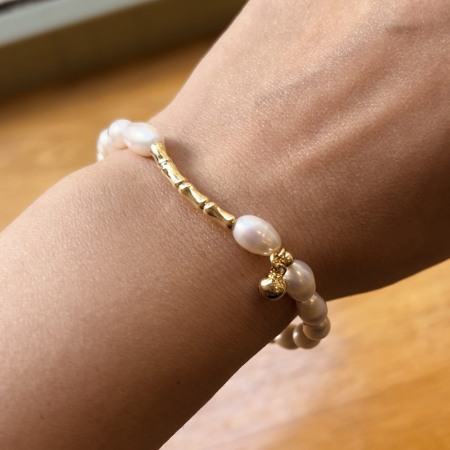 Bratara argint si perle Saree [1]