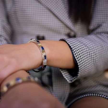 Bratara fixa cristal albastru Zena S [2]