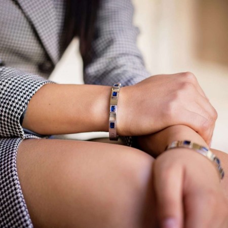 Bratara fixa cristal albastru Zena S [1]