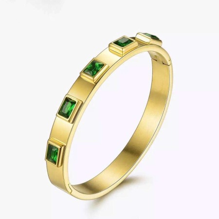 Bratara fixa cristal verde Zena [0]