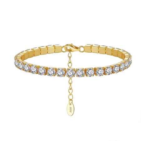 Bratari - bratara tennis aurie din argint 925