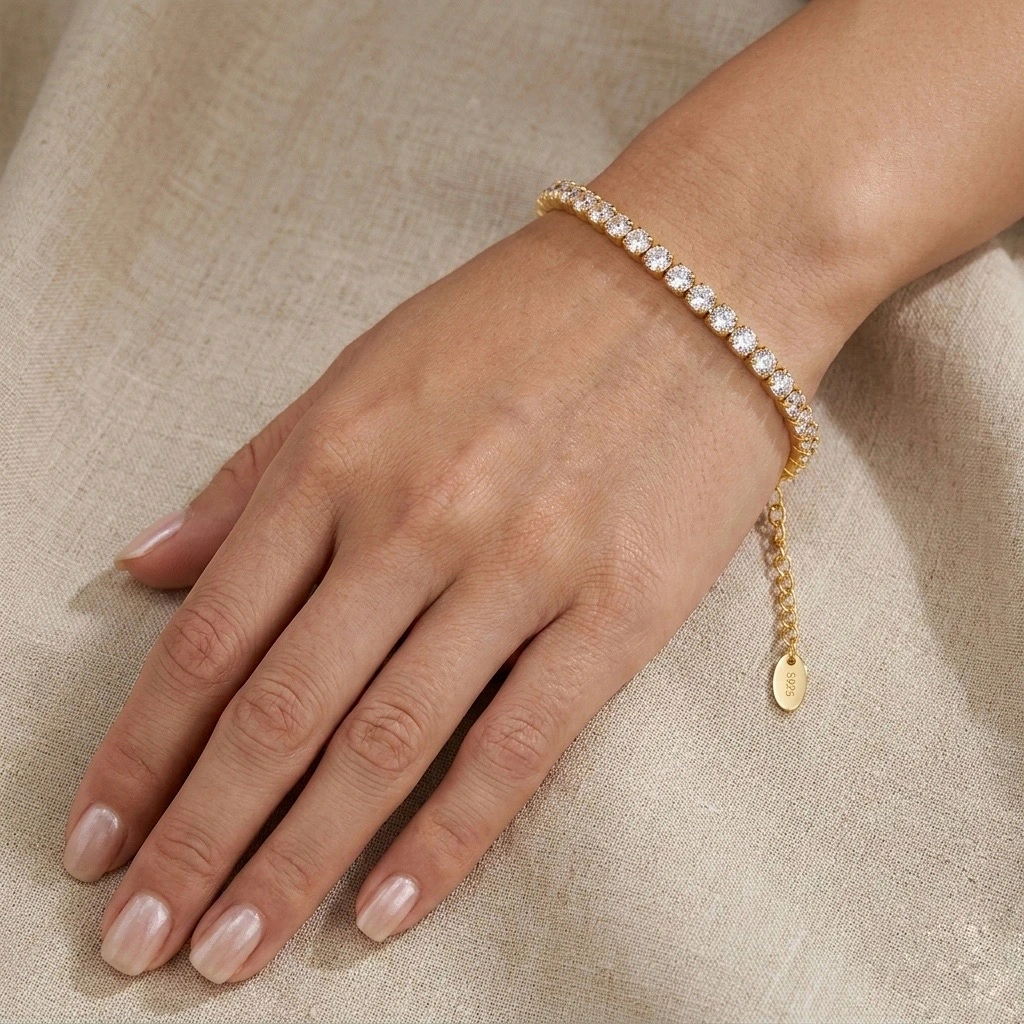 bratara tennis aurie din argint 925 [1]