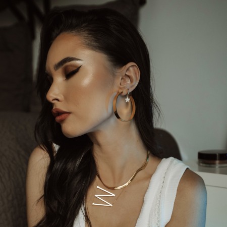 Cercei creole cu charm stea Selita [1]