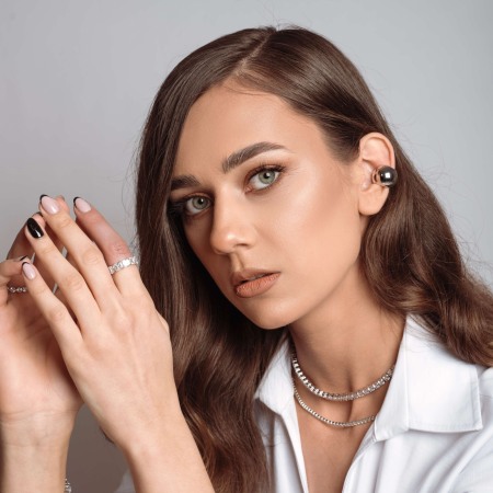 Cercei earcuff argintii SET [1]