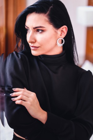 Cercei rotunzi stralucitori Melody [1]