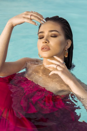 Cercei statement cristale colorate [2]