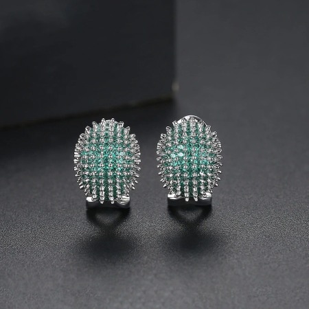 Cercei stud verde smarald [0]