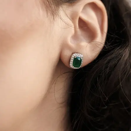 Cercei stud verzi Romela [2]