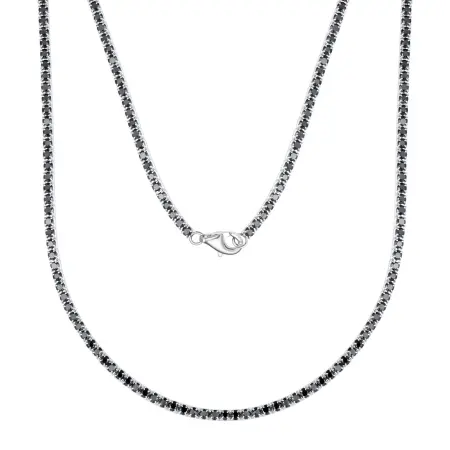Bijuterii Argint - colier tennis negru