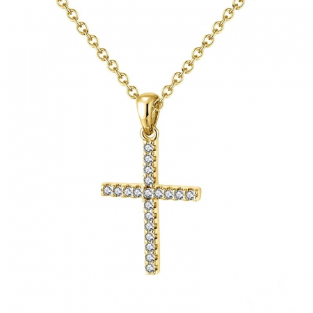 Fara Categorie - colier cruce auriu