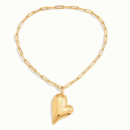 Bijuterii Otel Inoxidabil - colier cu pandantiv inima din otel inoxidabil