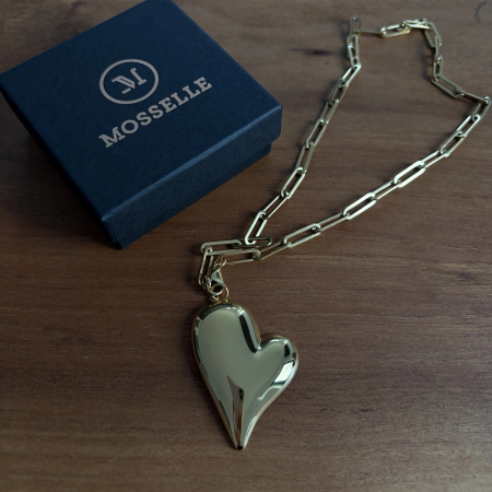 colier cu pandantiv inima din otel inoxidabil [2]