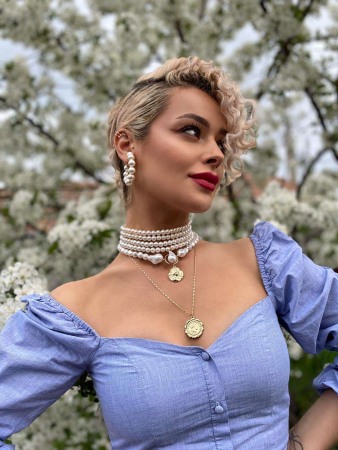 Colier cu perle baroc Korine [1]