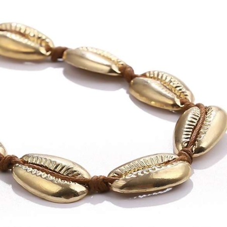 Chokers si coliere - Colier cu scoici aurii