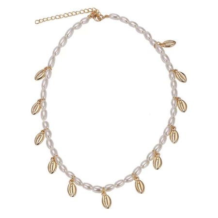 Colier cu scoici si perle Nahla [0]
