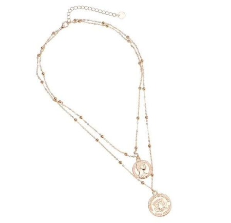 Chokers si coliere - Colier moneda rozar