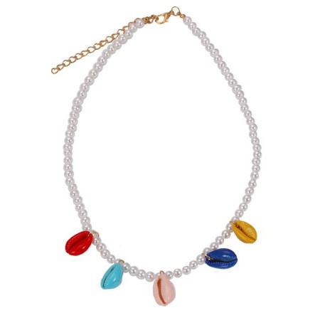 Colier perle si scoici colorate [0]