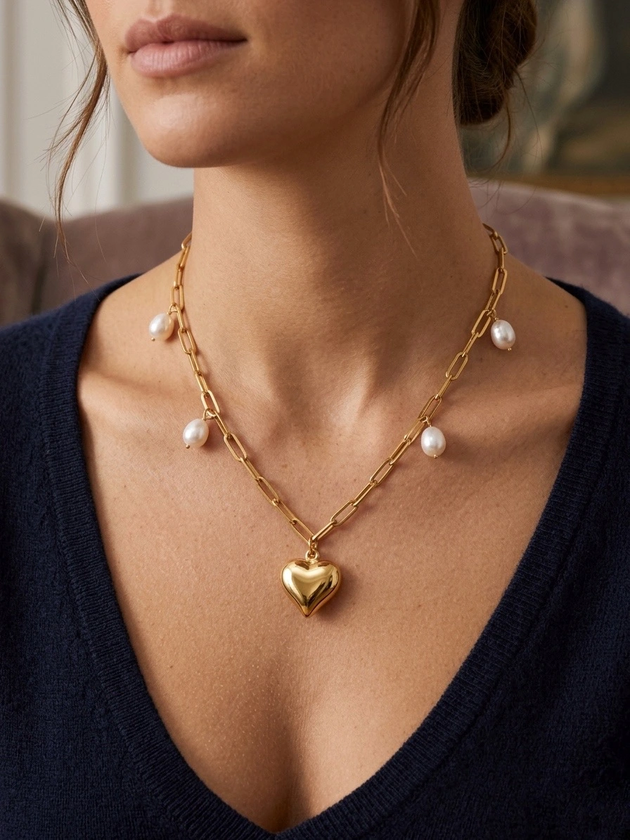 colier salba inima si perle [1]