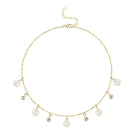 Chokers si coliere - Colier salba perle Sauya